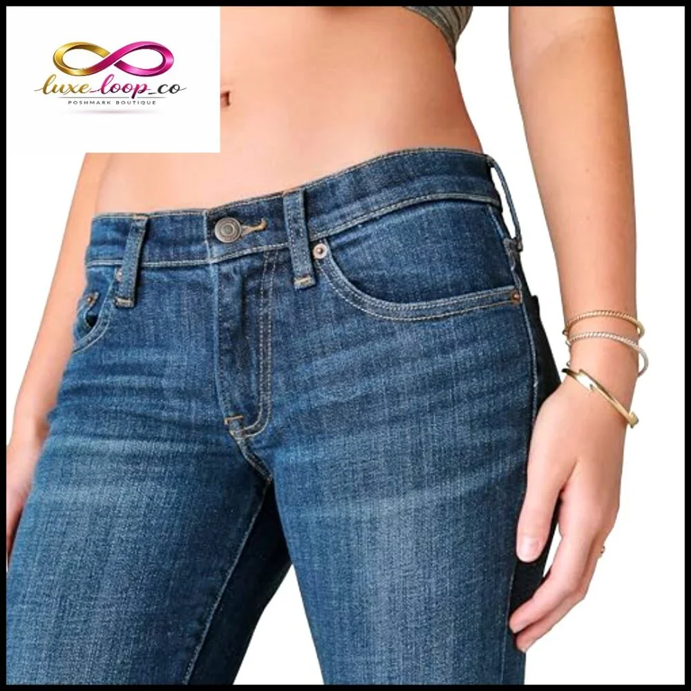 Mid Rise Bootcut Jeans, Classic Fit, Stretch Denim, Size 27 - Picture 6 of 7